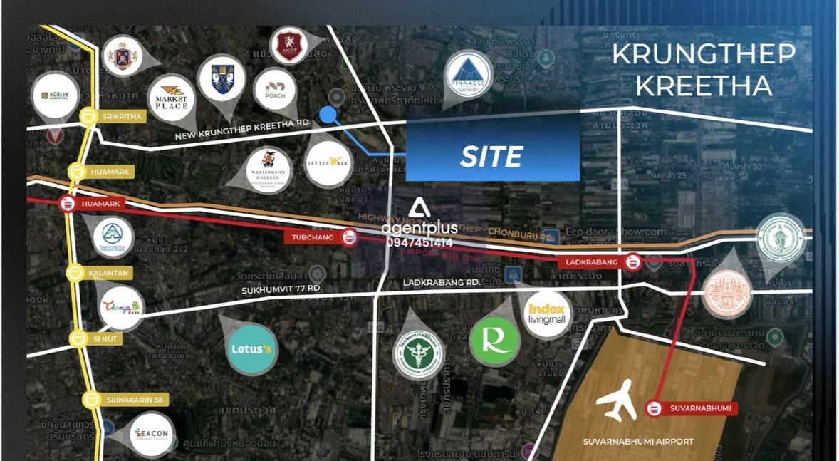  ขายที่ดิน 7ไร่กว่า ทำเลศักยภาพ กรุงเทพกรีฑา (KRUNGTHEP KREETHA)