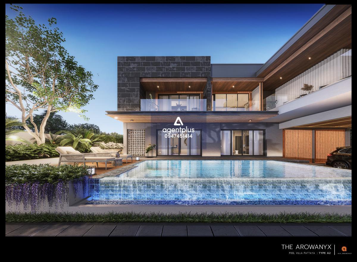 พูลวิลล่าหรู 2 ชั้น ดิ อาโรวานิกซ์ (บ้านแม่ 8)  4 ห้องนอน 5 ห้องน้ำ บ้านสร้างใหม่ ทำเลห้วยใหญ่ พัทยา 