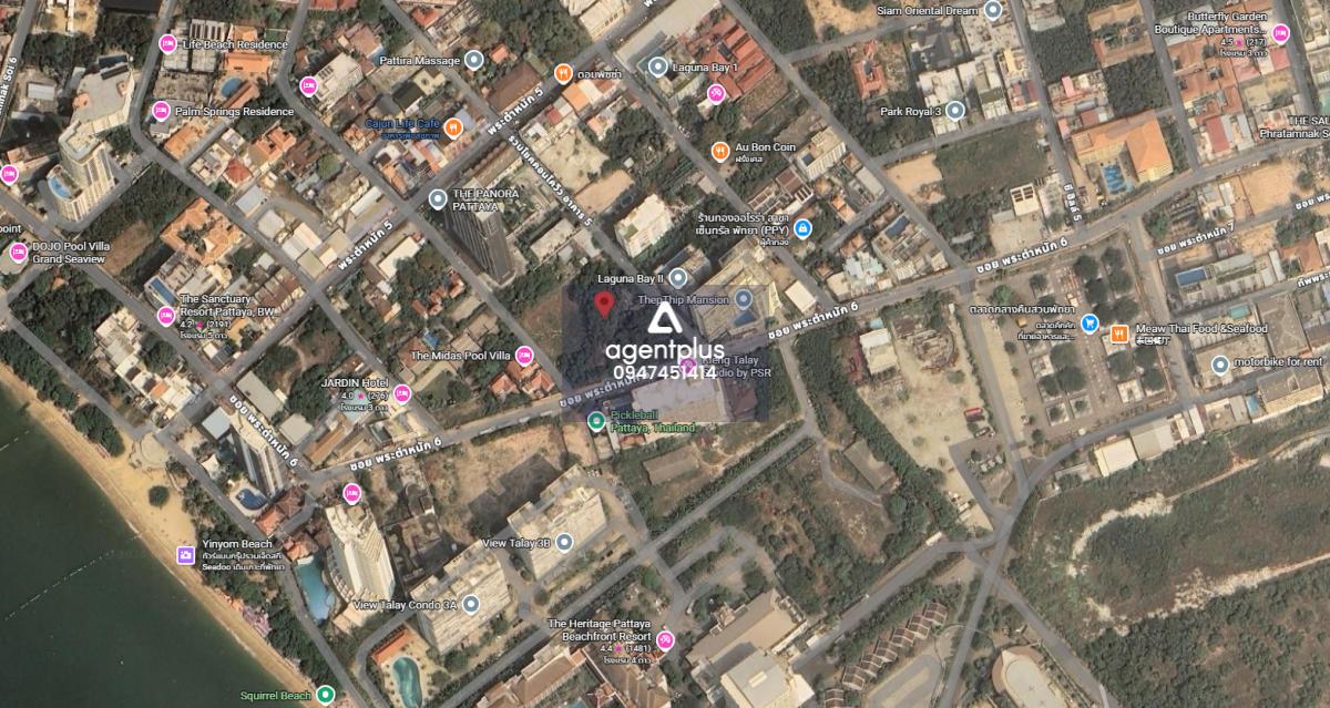 ขายที่ดินเหมายกแปลง พิกัดเขาพระตำหนัก ซอย 6 พัทยา