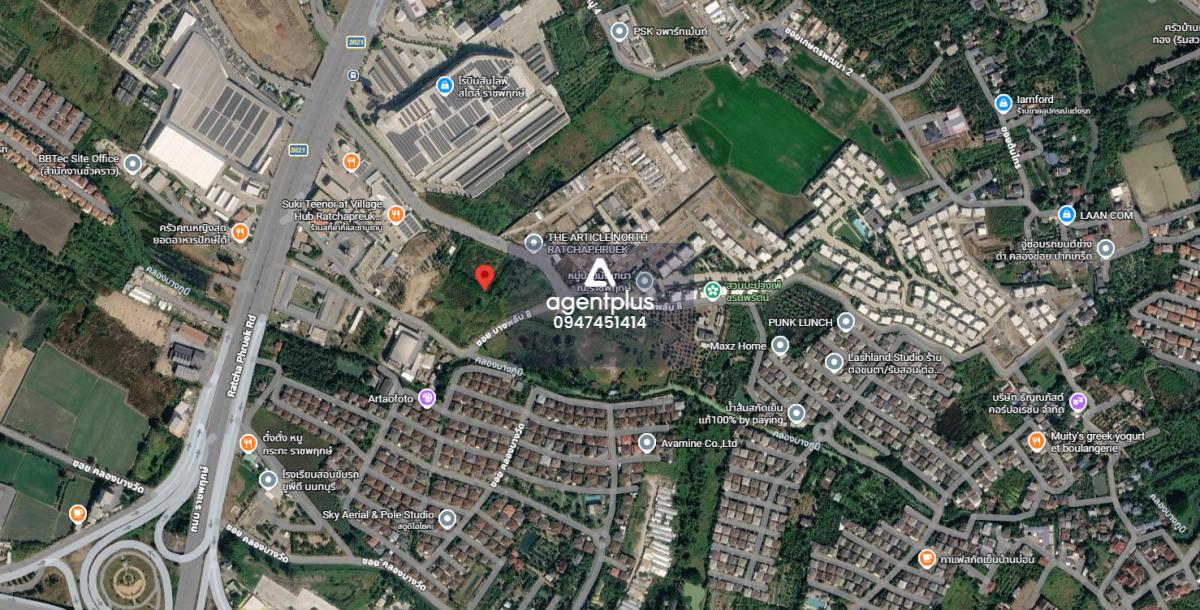 ที่ดินเปล่าแปลงใหญ่ ติดถนนบางพลับ 8 ล้อมรอบด้วยโครงการจัดสรร ปากเกร็ด นนทบุรี