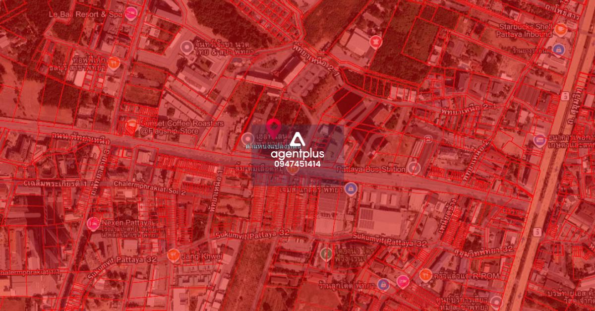 ขายที่ดินติดถนนพัทยาเหนือ ห่างทะเลเพียง 7 นาที พัทยา