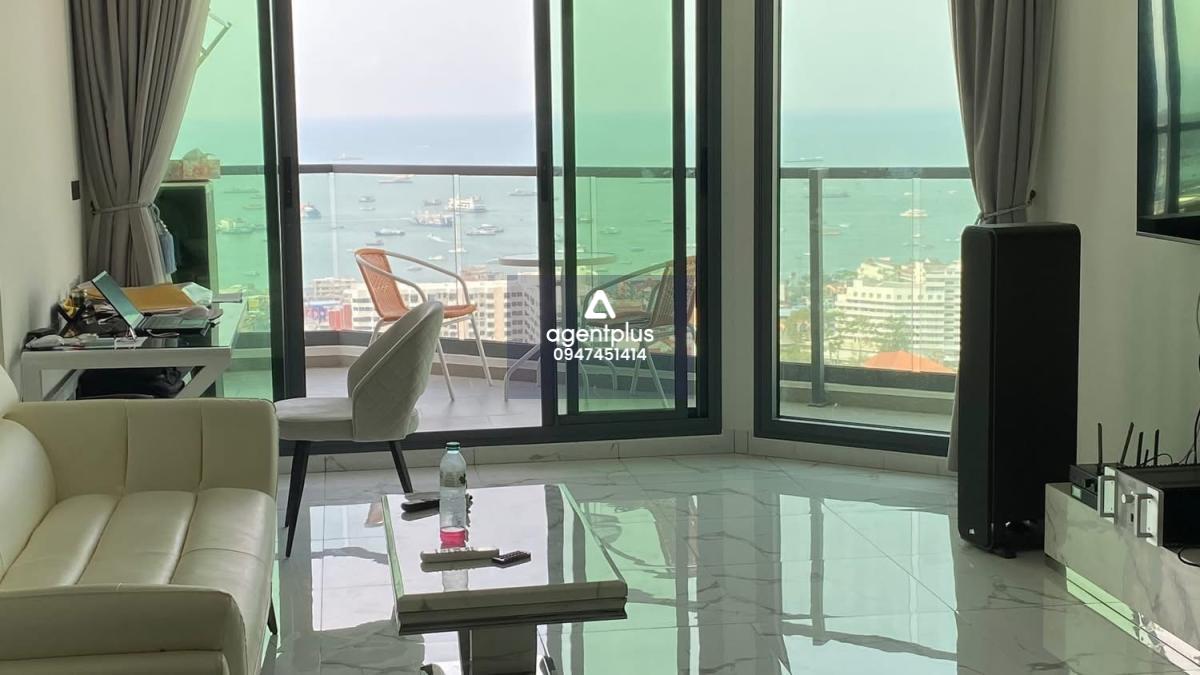 ให้เช่าคอนโดหรู2ห้องนอน Arcadia Millennuim Tower วิวทะเล มีอ่างอาบน้ำ