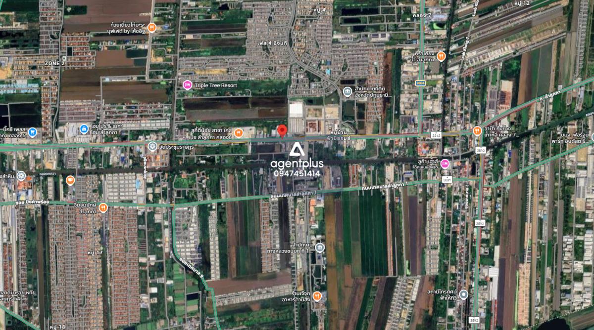 ที่ดินติดถนนลำลูกกา 6 ห่างสนามบินดอนเมือง 31 นาที ปทุมธานี