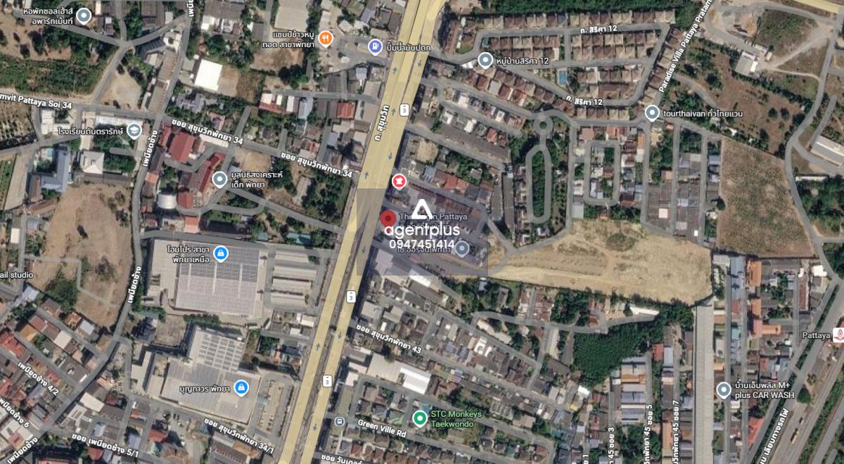 ขายที่ดินติดถนนสุขุมวิท ตรงข้ามโฮมโปร สาขาพัทยาเหนือ ห่างทะเล 9 นาที