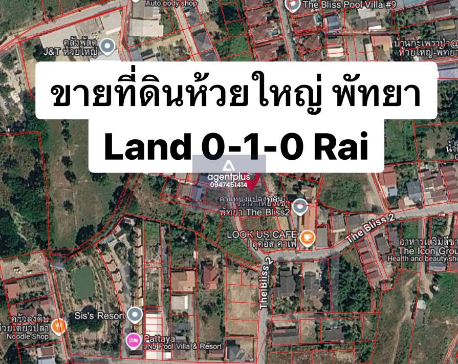 ขายที่ดินห้วยใหญ่  ซอยธารารีสอร์ท ใกล้ถนนสุขุมวิท  ใกล้หาดจอมเทียน