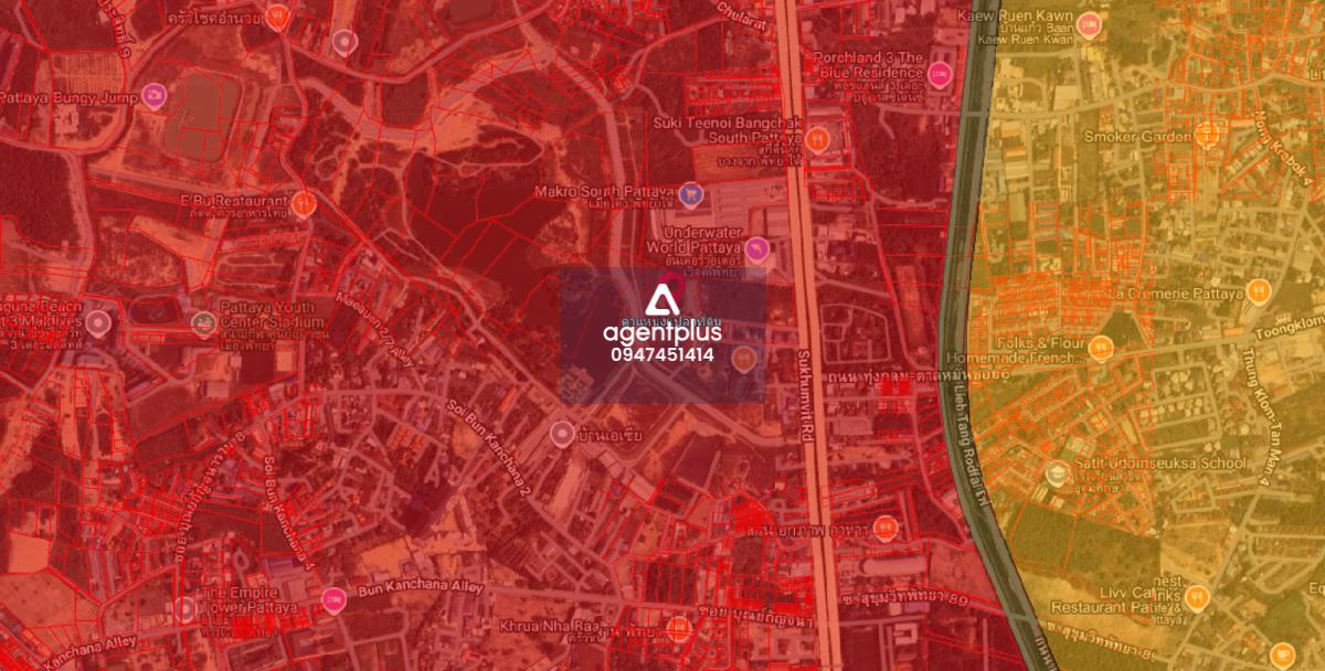 *ขายที่ดินแปลงใหญ่ ผังสีแดง ติดถนนสุขุมวิท พัทยา