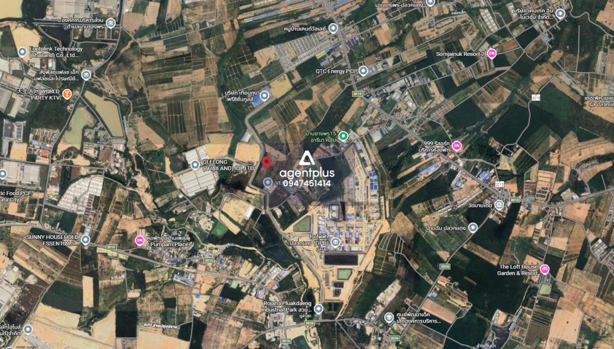 *ขายที่ดินติดสวนอุตสาหกรรมโรจนะ ติดถนนสาธารณะ ปลวกแดง ระยอง