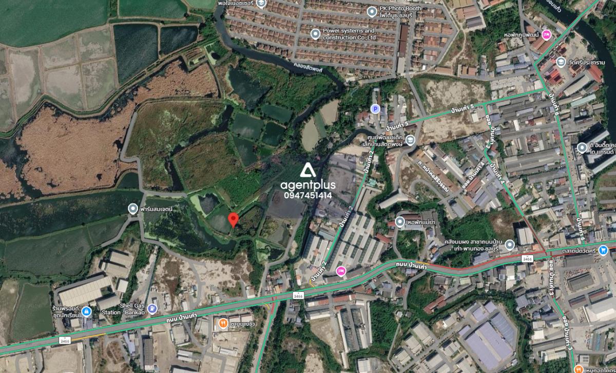 ที่ดินติดถนนบ้านเก่า ผังสีม่วง อมตะ-พานทอง ชลบุรี