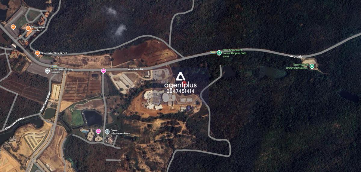 ขายที่ดินใกล้เขาชีจรรย์ ทำเล Silver Lake ติดถนนใหญ่ นาจอมเทียน ชลบุรี