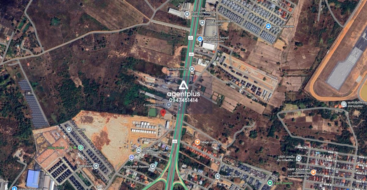 ที่ดินติดถนนเลี่ยงเมืองขอนแก่น ใกล้ท่าอากาศยานนานาชาติขอนแก่น 7 นาที ขอนแก่น