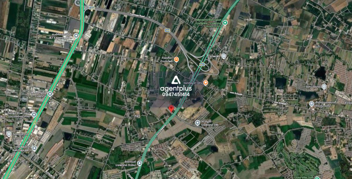 ที่ดินเปล่าแปลงใหญ่ ติดถนนราชพฤกษ์ตัดใหม่ บางคูวัด ปทุมธานี