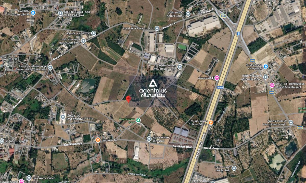 ขายที่ดินแปลงใหญ่ ทำเลใกล้อุทยาน ห่างถนนทางหลวงชลบุรี-พัทยา เพียง 4 นาที