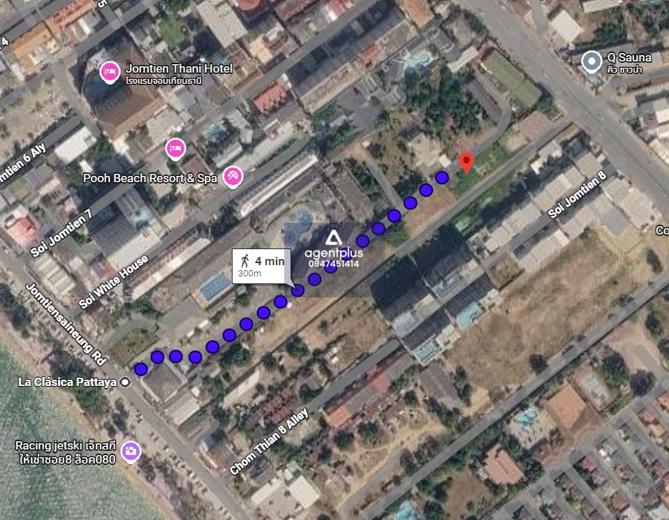 ขายที่ดิน ซอยจอมเทียน 8 ห่างจากหาดจอมเทียนเพียง 300 เมตร ทำเลดี เหมาะแก่การลงทุน