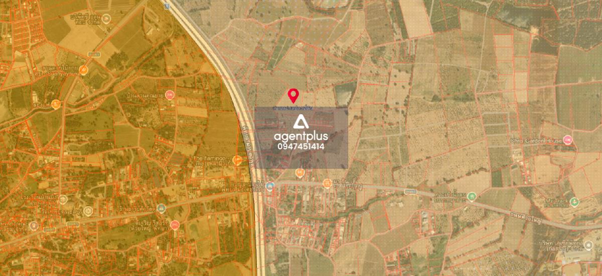 ขายที่ดินเปล่า สีเหลือง ติดเส้นมอเตอร์เวย์ พัทยา – อู่ตะเภา