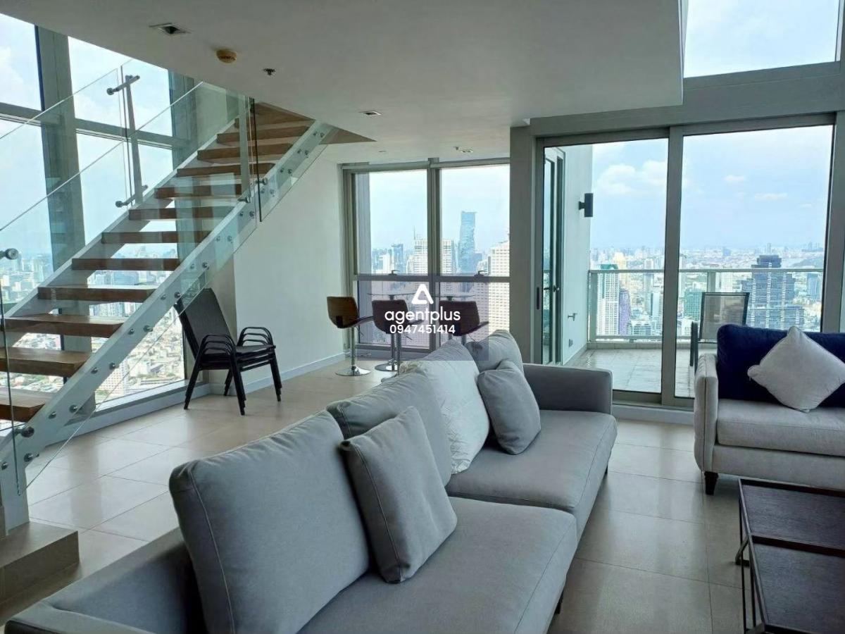 ให้เช่าคอนโด 3 ห้องนอน เจริญนคร Duplex Penthouse วิวแม่น้ำเจ้าพระยา