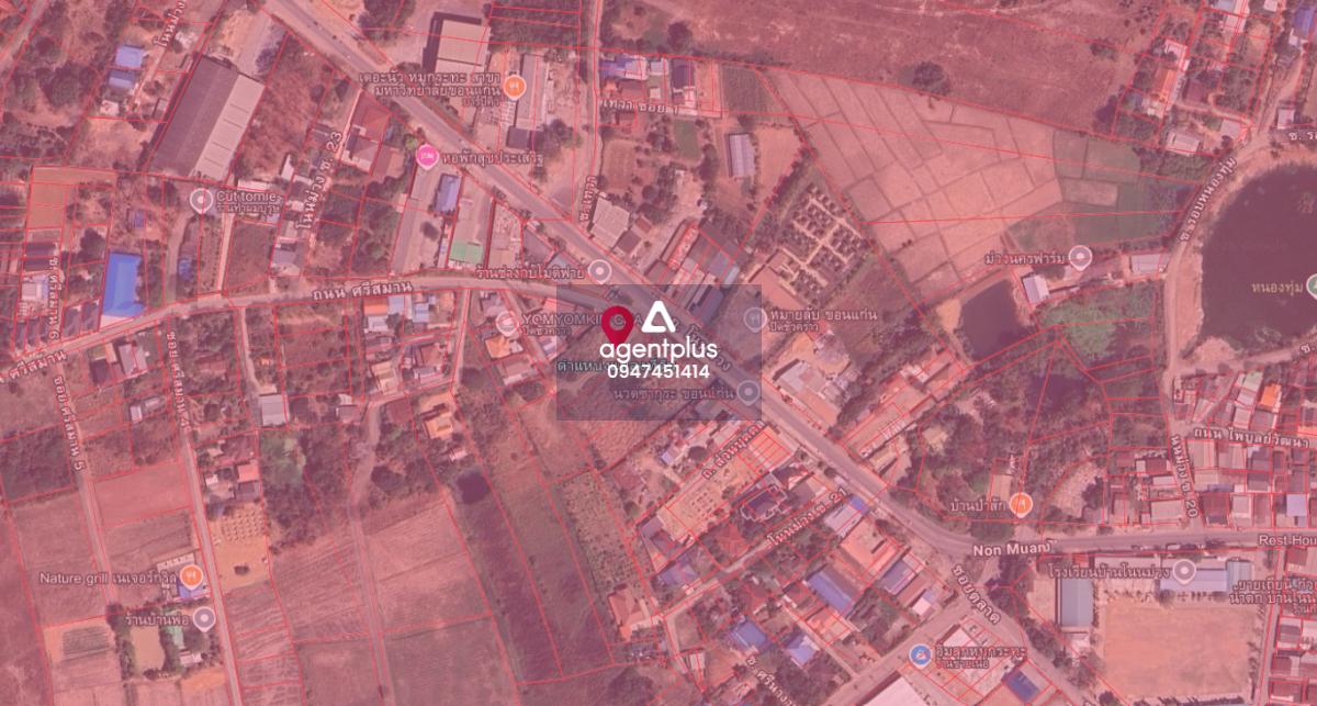 ที่ดินแปลงใหญ่ ติดถนนโนนม่วง ผังสีชมพู ขอนแก่น