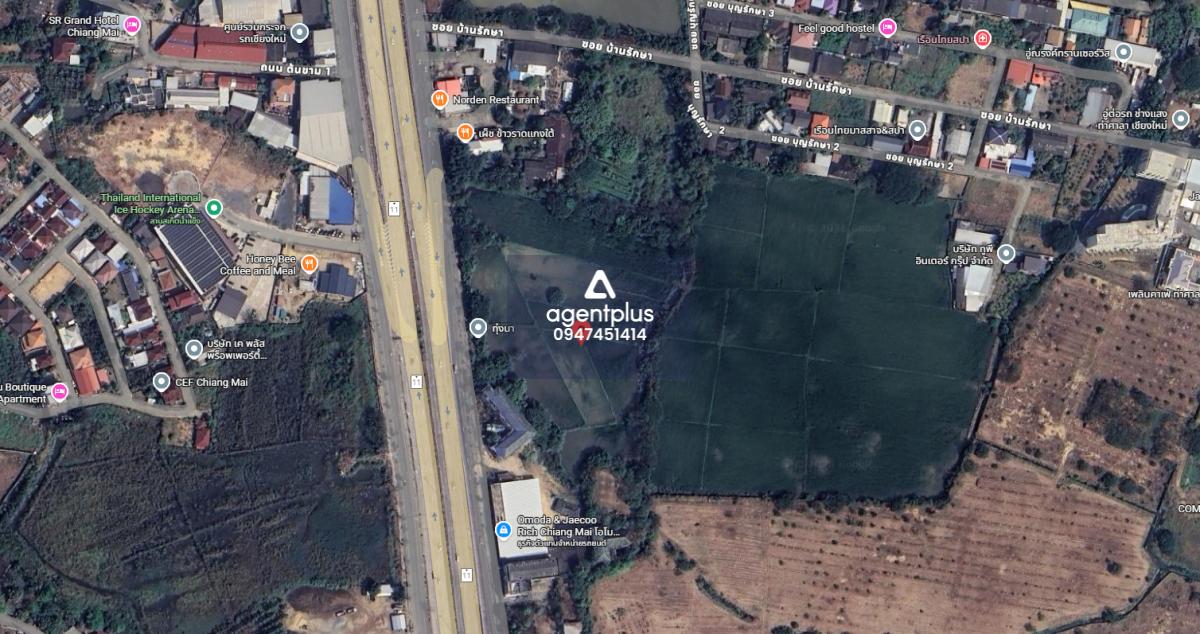 ขายที่ดิน ผังสีส้ม ติดถนนซุปเปอร์ไฮเวย์ เชียงใหม่-ลำปาง ทำเลทอง เชียงใหม่