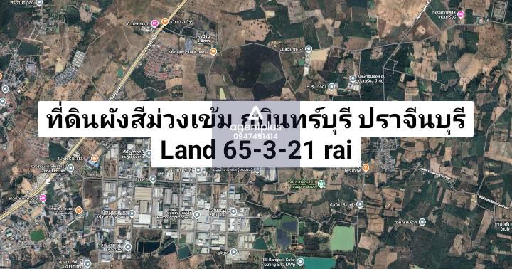 ขายที่ดินผังสีม่วงเข้มยกแปลง อ.กบินทร์บุรี ปราจีนบุรี