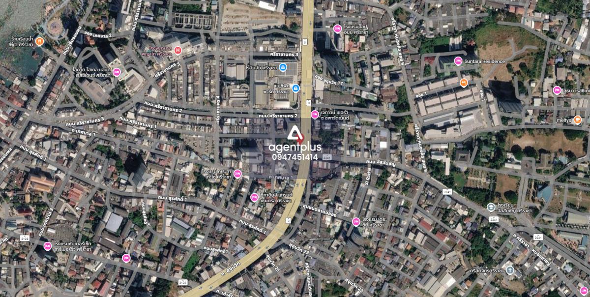 ที่ดินติดถนนสุขุมวิท ทำเลดีใจกลางเมือง ศรีราชา ชลบุรี