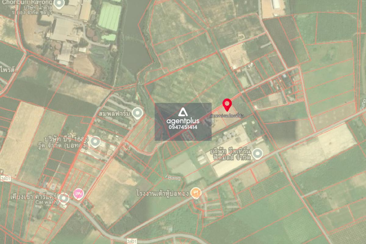 ขาย! ที่ดินพร้อมโรงงาน/โกดัง ทำเลทองติดถนนคอนกรีต บ่อทอง ชลบุรี 