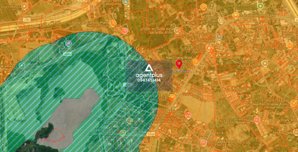 ขายที่ดินยกแปลง ทำเลทอง ฮวงจุ้ยดี วิวภูเขา ซ.โป่งกลาง 2 ใกล้ขอบอ่างมาบประชัน ชลบุรี