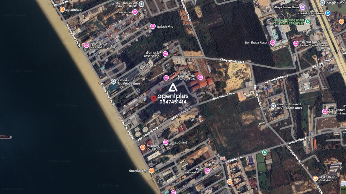 ปล่อยเช่าที่ดินพร้อมสิ่งปลูกสร้าง ติดถนนเรียบหาดจอมเทียน พัทยา