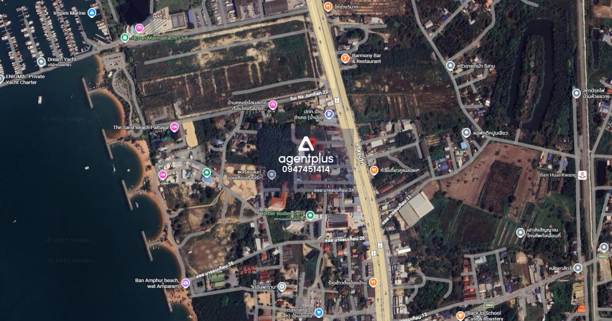 ขายที่ดินผังสีส้ม ใกล้ทะเลเพียง 2 นาที นาจอมเทียน ชลบุรี