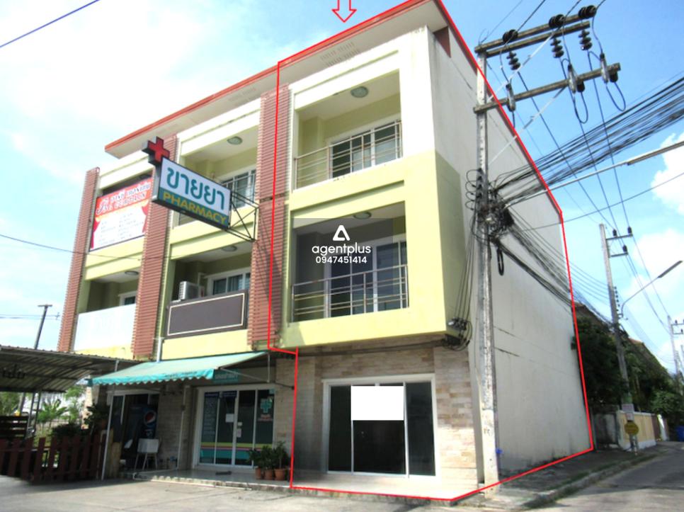 อาคารพาณิชย์ 3 ชั้น 1 คูหา อยู่ทางไปแหลมพันวา การคมนาคมสะดวก ติดถนนศักดิเดช สาธารณูปโภคครบ