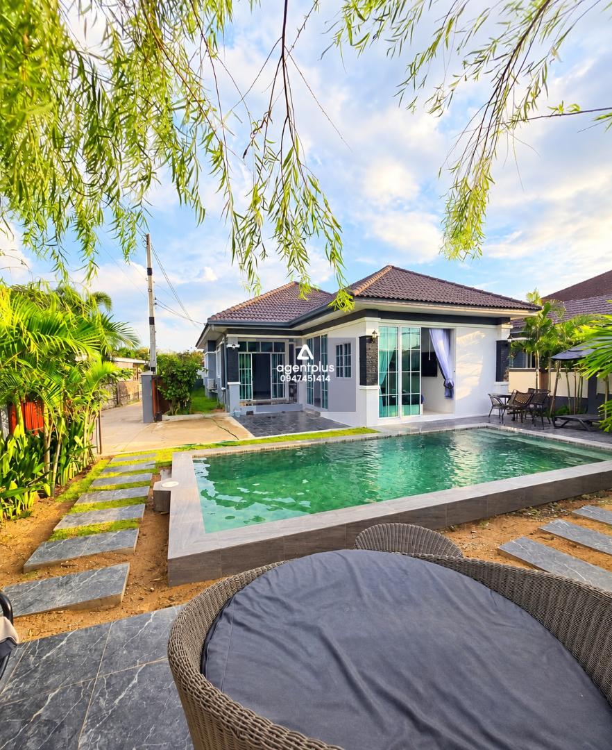 ให้เช่าบ้านเดี่ยวพร้อมสระ 4 ห้องนอน มาบประชัน พัทยา พร้อมอยู่ ใกล้ Mabprachan Lake