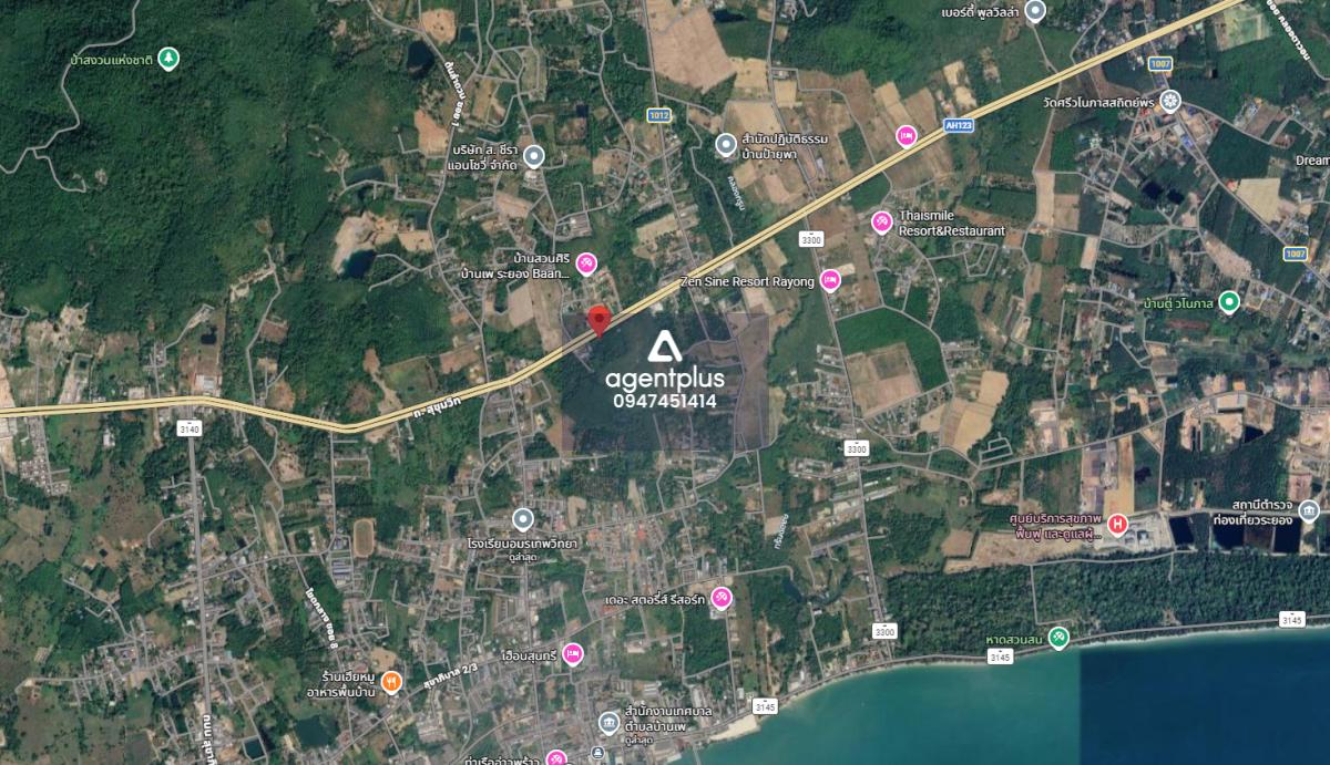 ขายที่ดินพร้อมสิ่งปลูกสร้าง ติดถนนสุขุมวิท (ทล.3) เพ ระยอง