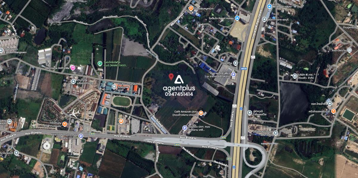 ให้เช่าที่ดินเปล่า ที่ดินสวย ติดถนนใหญ่ ทำเลทอง “ถนนข้าวหลาม” ชลบุรี 