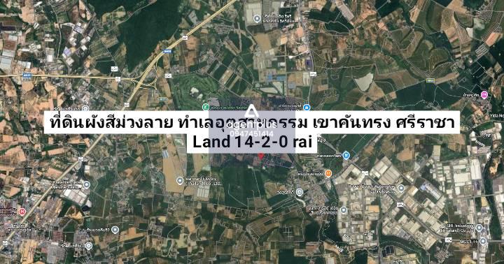 ขายที่ดินแปลงใหญ่ ผังสีม่วงลาย เขาคันทรง ศรีราชา