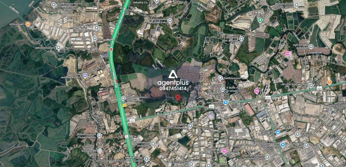 ที่ดินติดถนนบ้านเก่า ผังสีม่วง อมตะ-พานทอง ชลบุรี