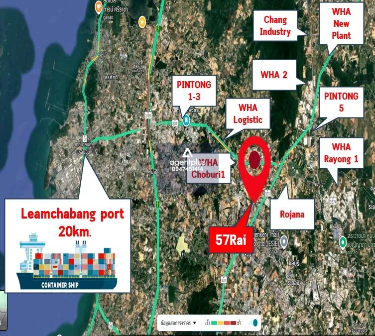 ขายที่ดินเขตนิคมอุตสาหกรรม นิคม WHA (IEAT) ขอใบอนุญาติได้ ศรีราชา ชลบุรี