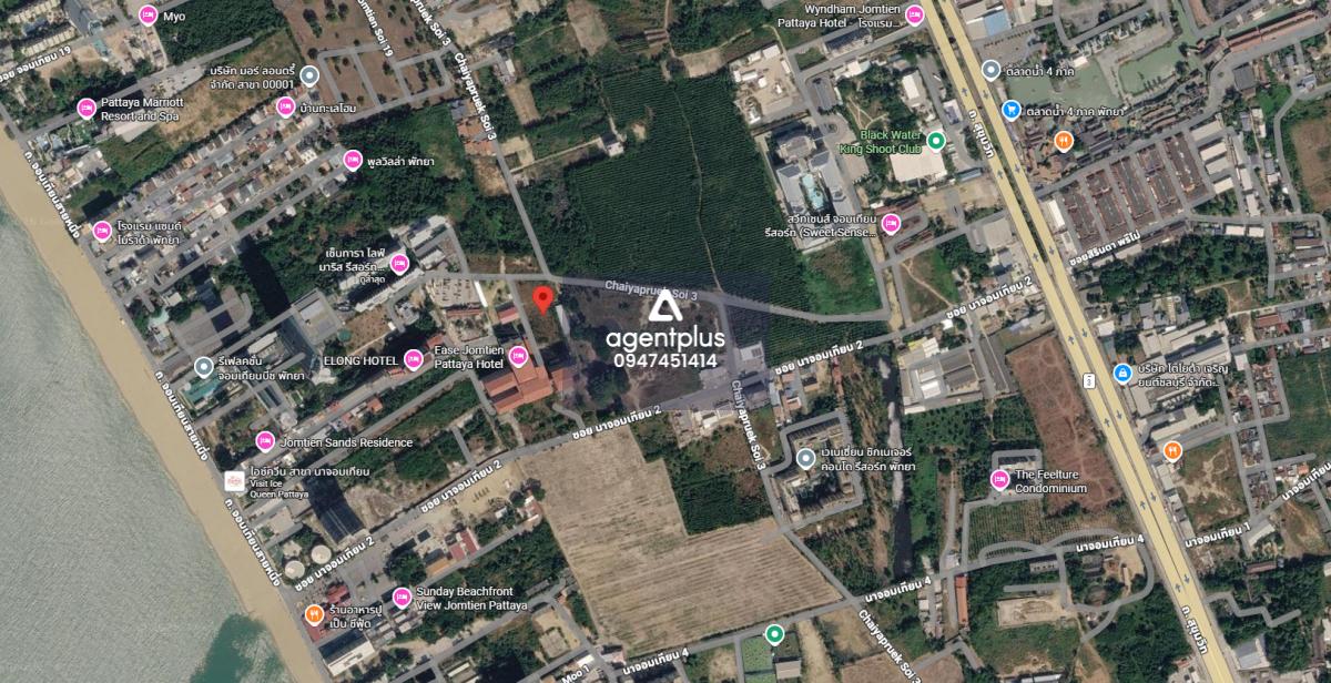 ขายที่ดินใกล้โครงการคอนโด ทำเลนาจอมเทียน ห่างหาดจอมเทียน 3 นาที ชลบุรี