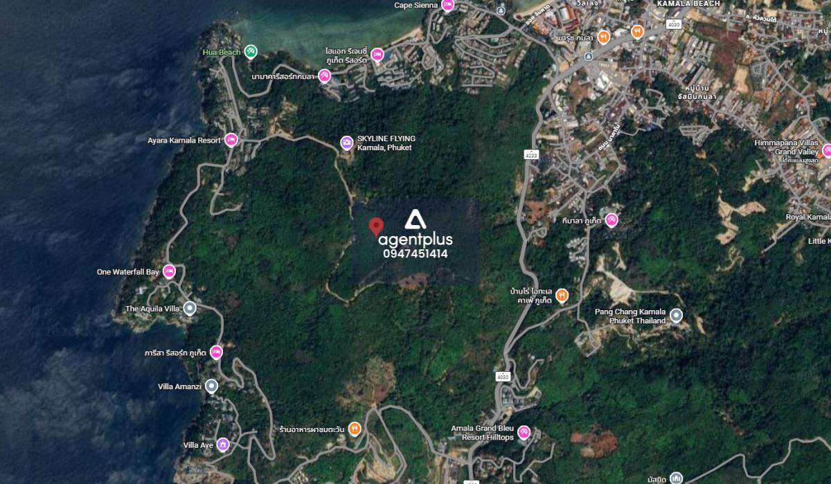 ขายที่ดินเปล่าแปลงใหญ่ ทำเลบนเขา ได้วิวทะเล หาดกมลา ภูเก็ต