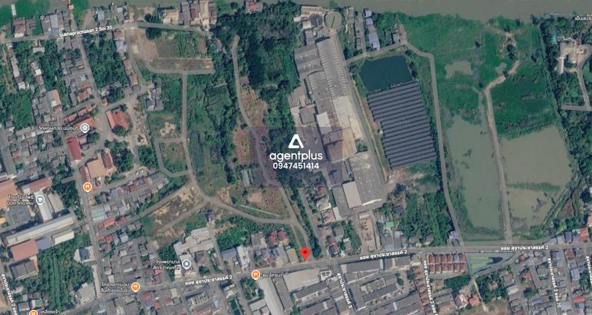 ขายที่ดินติดถนนสุขาประชาสรรค์ 2 ใกล้แม่น้ำเจ้าพระยา ปากเกร็ด นนทบุรี