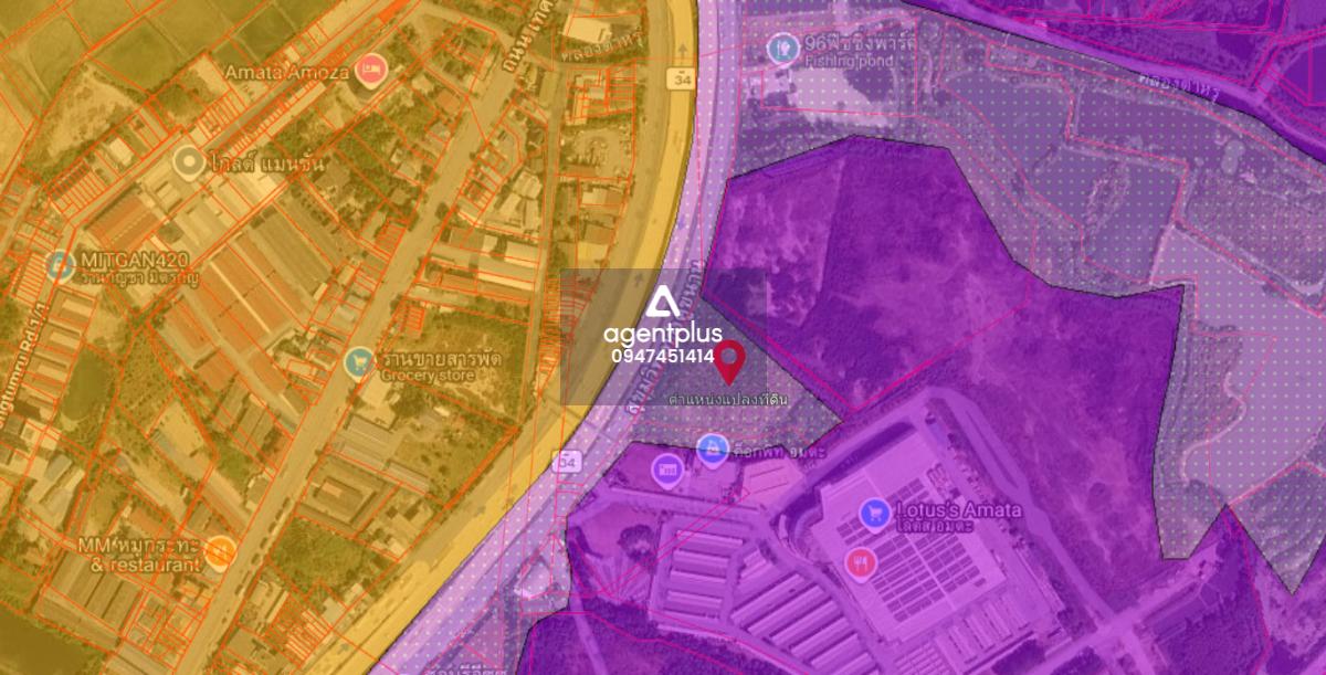 ที่ดินติดถนนสุขุมวิท ทางคู่ขนาน ใกล้โลตัส อมตะ คลองตำหรุ ชลบุรี