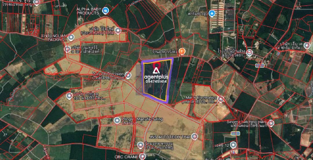 *ขาย / ให้เช่า ที่ดินสีม่วงและสีเหลืองลาย ติดนิคมอุตสาหกรรมโรจนะ หนองใหญ่ ชลบุรี