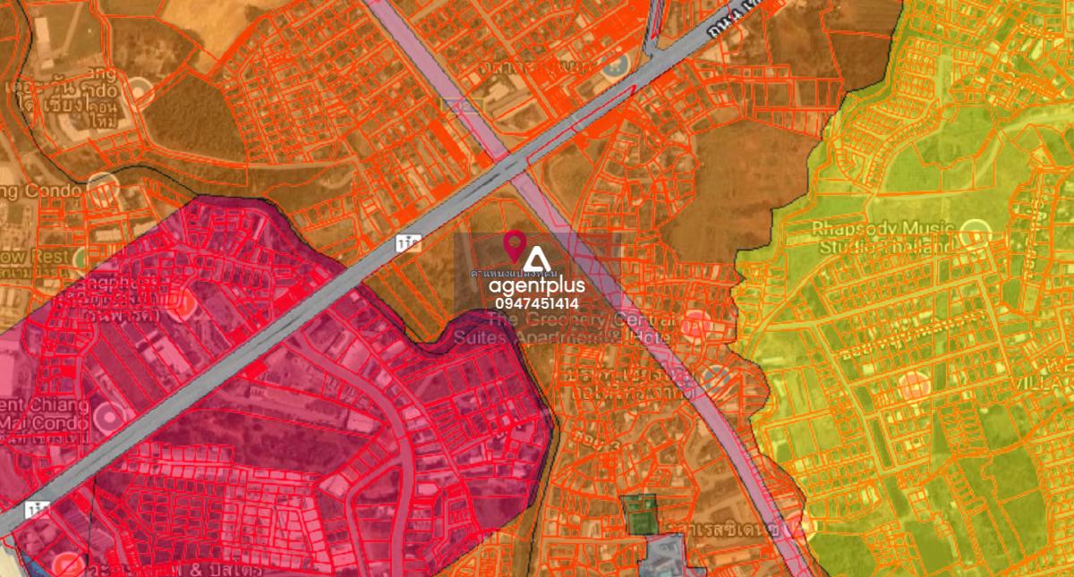 ขายที่ดินติดถนนใหญ่ แปลงใหญ่มุมสี่แยกถนน 8 เลนส์ ทำเลทอง เชียงใหม่