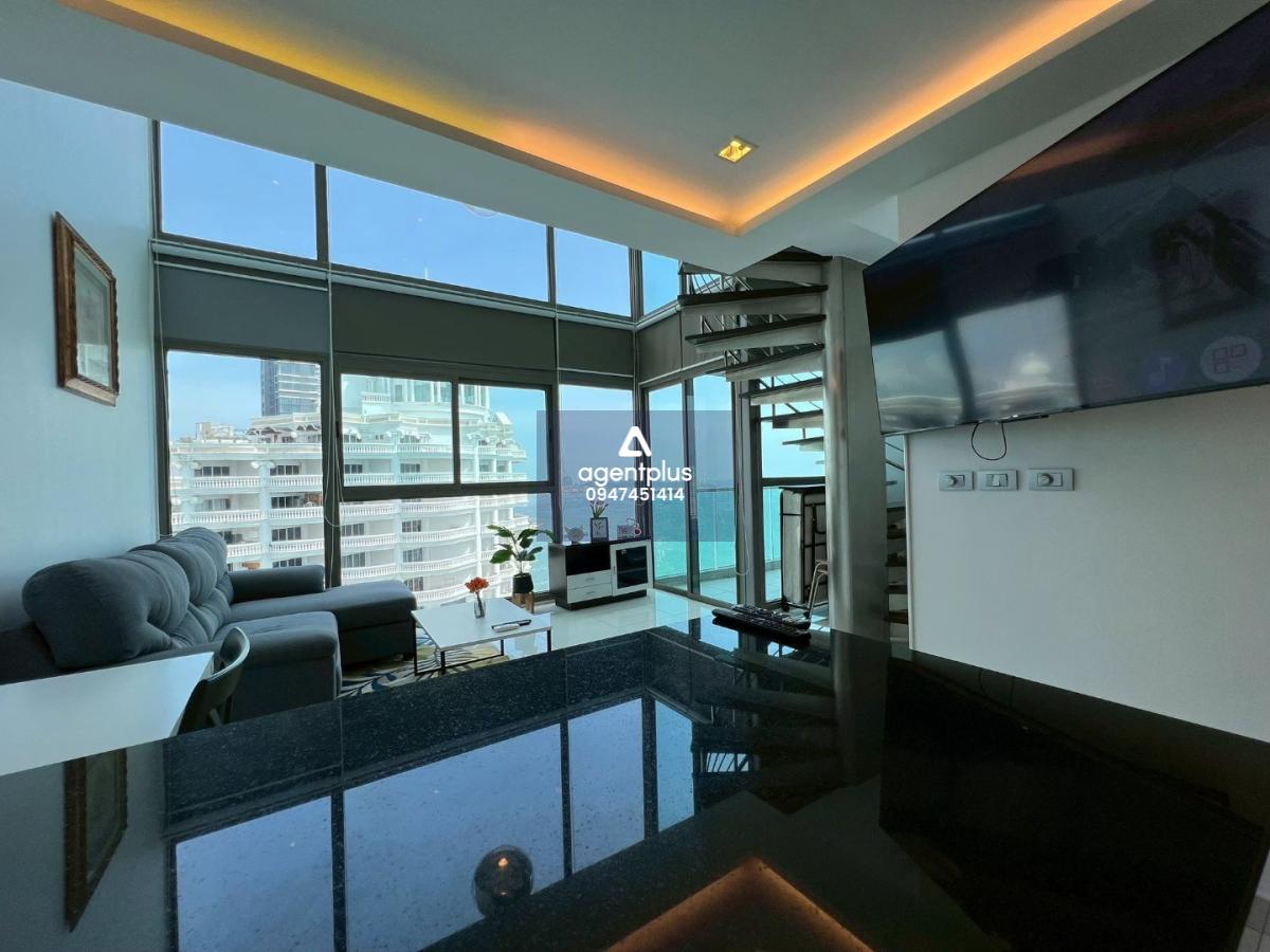 ให้เช่าคอนโด Duplex พัทยาเหนือ ซอย 16 ระเบียงวิวทะเล