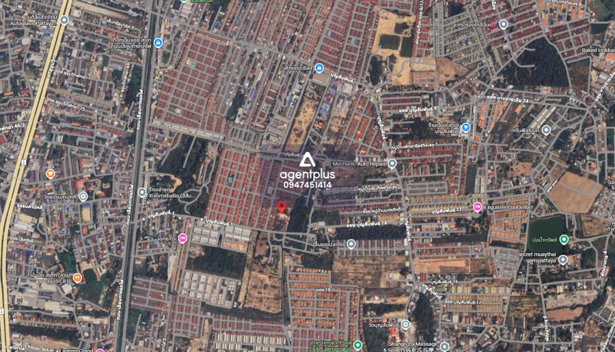 *ขายที่เปล่า ติดถนนซ.บุญสัมพันธ์ 1 ใกล้โครงการบ้านจัดสรร พัทยา