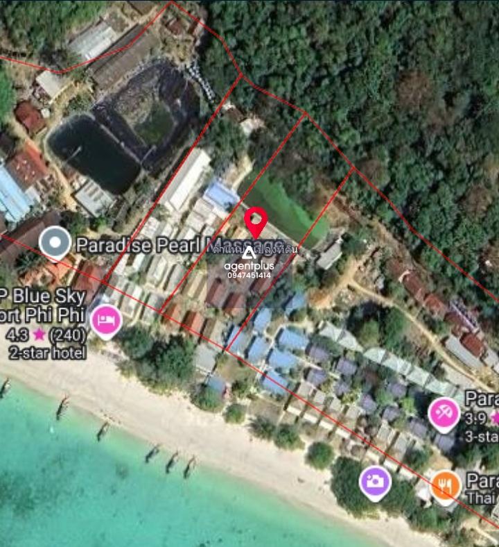 ขายที่ดินพร้อมกิจการติดหาด Long Beach เกาะพีพี กระบี่ ติดชายหาดโดยตรง บรรยากาศสวยและเป็นส่วนตัว