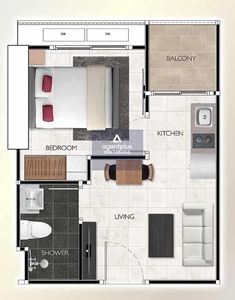 โอกาสทอง สำหรับการลงทุน ขายคอนโด พร้อมผู้เช่า  Arcadia Millennium Tower Pattaya 