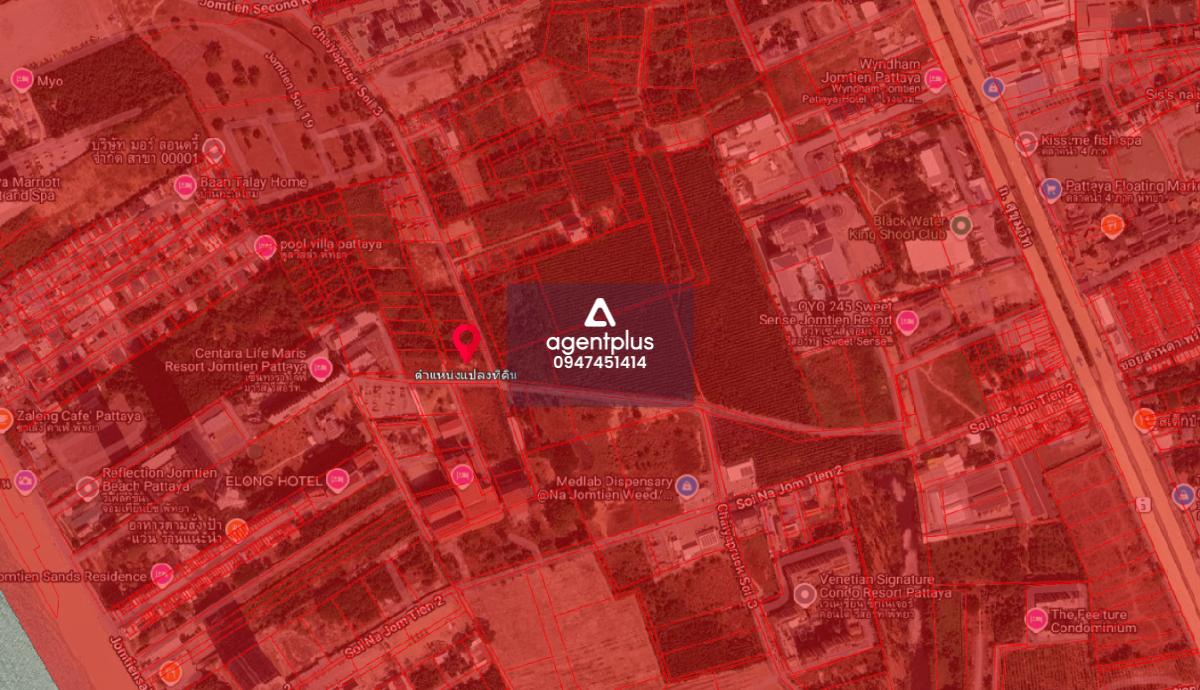 ขายที่ดินใกล้โครงการคอนโด ทำเลนาจอมเทียน ห่างหาดจอมเทียน 3 นาที ชลบุรี