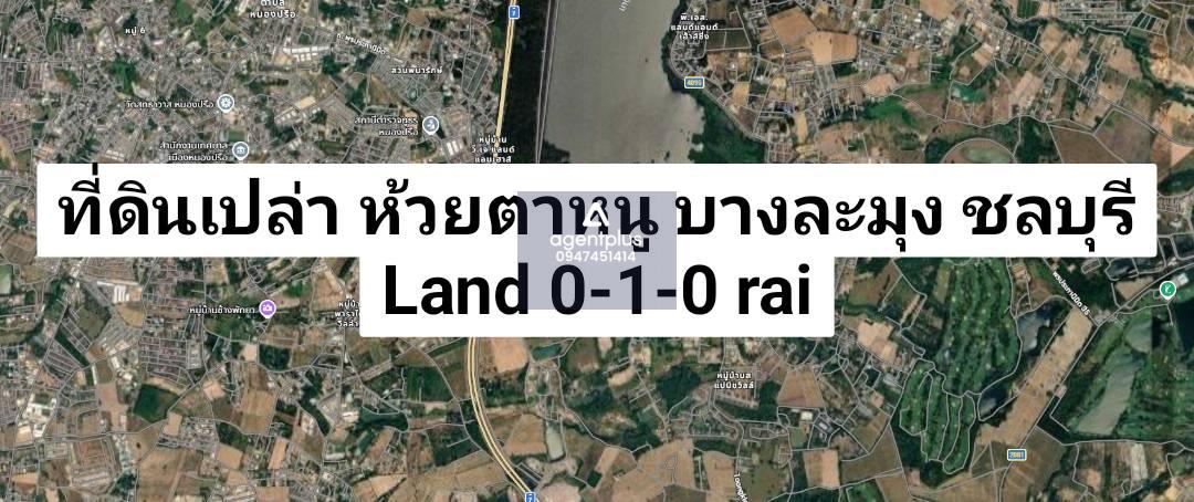 ขายที่ดินเปล่า ผังสีเหลือง ห้วยตาหนู บางละมุง ชลบุรี ทำเลดี ใกล้แหล่งชุมชน