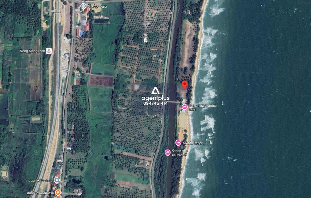 *ขายที่ดินเปล่า ติดทะเลหาดบ้านกรูด ทะเลสวยน้ำใส เล่นน้ำได้  ด้านหลังที่ดินติดคลอง บางสะพาน จ.ประจวบฯอง 