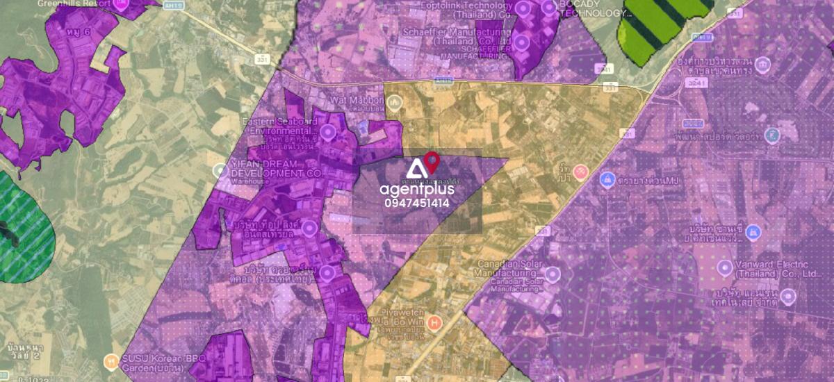 *ขาย ที่ดินเปล่าผังม่วงลายและเหลืองอ่อน ใกล้ท่าเรือแหลมฉบัง บ่อวิน ศรีราชา