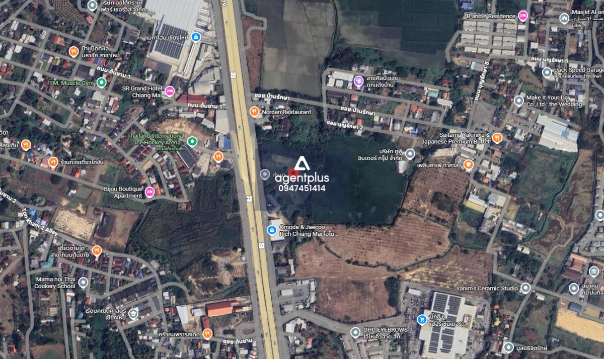 ขายที่ดิน ผังสีส้ม ติดถนนซุปเปอร์ไฮเวย์ เชียงใหม่-ลำปาง ทำเลทอง เชียงใหม่