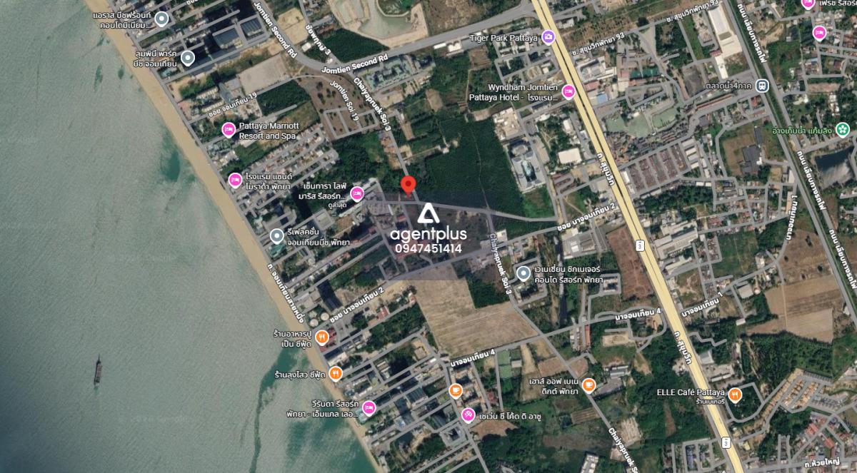 ขายที่ดินใกล้โครงการคอนโด ทำเลนาจอมเทียน ห่างหาดจอมเทียน 3 นาที ชลบุรี